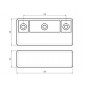PMO Picior pentru corp mobila H25mm, gri aluminiu